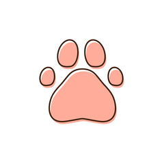 Dog Footprint logo. Footprint graphic. Pet outline. 