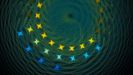 Beautiful abstract background for art projects, cards, business, posters. 3D illustration, computer-generated fractal