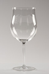 Crystal glass for red or rosé wines on white background