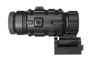 Side view of a rifle sight magnifier