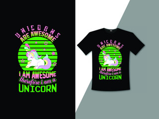 Unicorn T Shirt design , T Shirt design