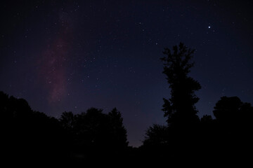 Fototapeta na wymiar Still night full of stars near Raeford North Carolina