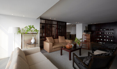 Modern simple office interior meeting room