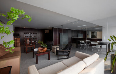 Modern simple office interior meeting room