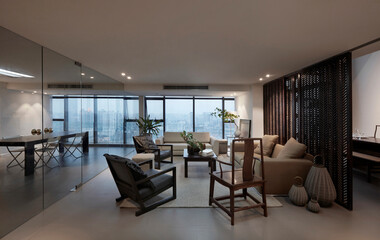 Modern simple office interior meeting room