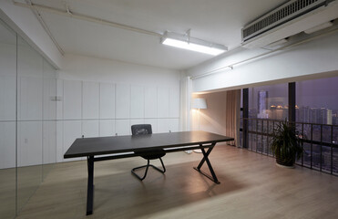 Fototapeta na wymiar Simple modern Chinese office interior