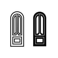 Door vector icon set. entry illustration sign collection. room symbol. exit logo.
