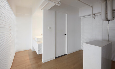 Fototapeta na wymiar Modern and simple office interior washroom area 