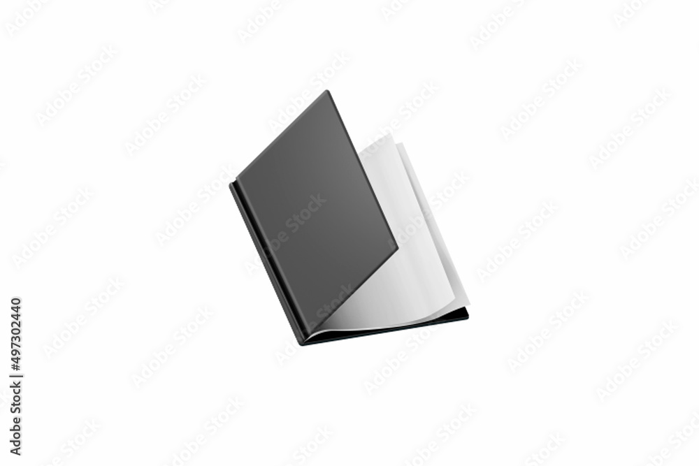 Poster blank open menu or magazine mockup isolated on white background. 3d rendering.