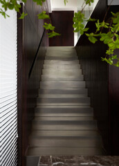 Modern and concise office interior stair area