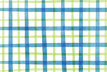 背景素材_水彩チェック_青
