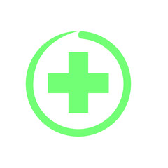 Obraz premium Aid logo round icon green color isolated illustration vector
