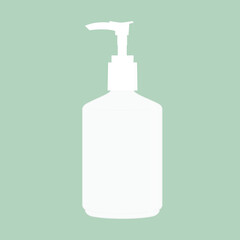 Hand sanitizer bottle plain logo isolated grey background illustration vector