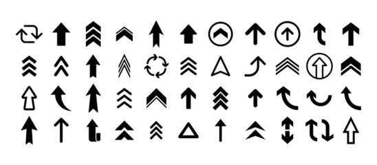 Arrows set. Arrow icon collection. Arrow flat style isolated. Stock vector. Set different arrows or web design.