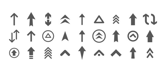 Arrows set. Arrow icon collection. Arrow flat style isolated. Stock vector. Set different arrows or web design.