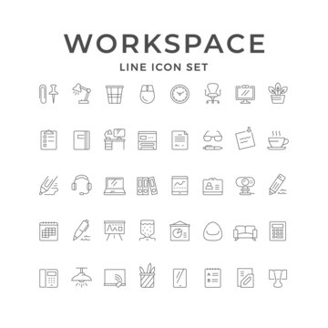 Set line icons of workspace