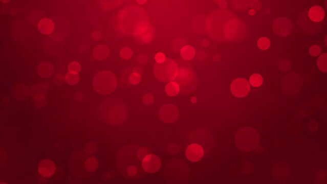 Sparkling bubbles float on a 4K red background.