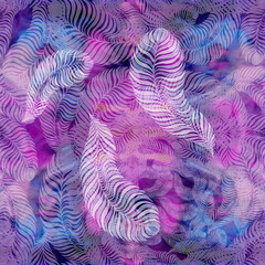 Leaves on a branch, watercolor drawing decorative composition with plants. Seamless pattern. Eco-print. Use printed materials, signs, posters, postcards, packaging.