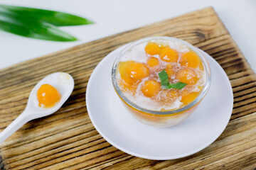 Close up of traditional food from Indonesia Candil porridge