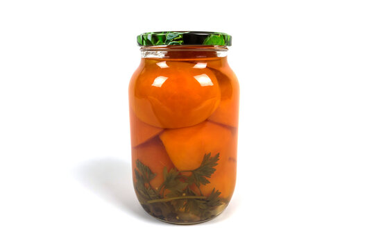 jar of pickled tomato