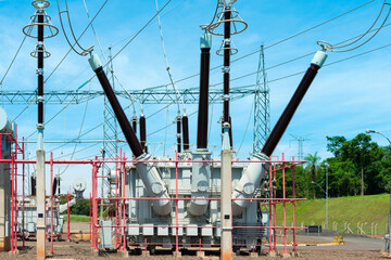 Power Transformer in High Voltage Electrical Outdoor Substation