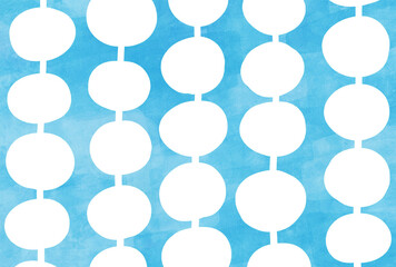 背景素材_水彩_水玉模様_水色