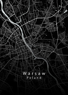Warsaw Poland City Map
