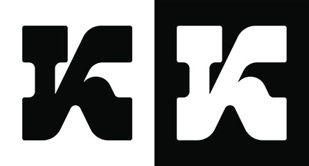 letter k monogram initial logo vector monogram branding