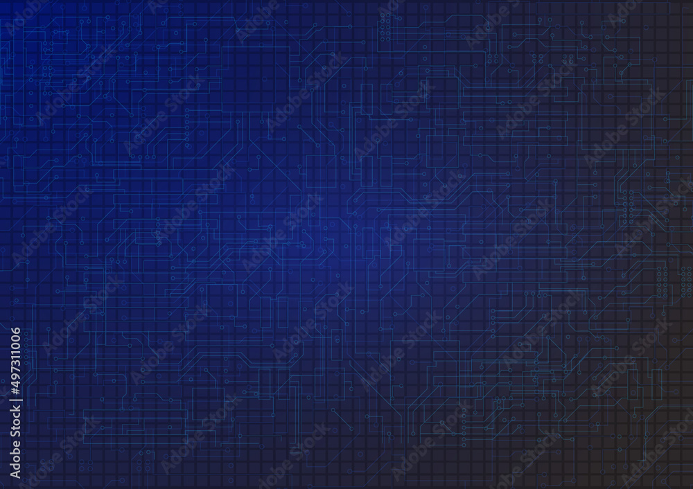 Poster geometric graphic circuit connection background. lines dots vector illustration. futuristic digital 