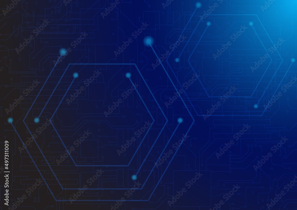 Poster geometric graphic circuit connection background. lines dots vector illustration. futuristic digital 