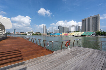 city skyline in singapore