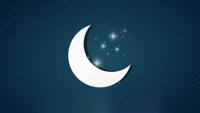 crescent moon design animated background