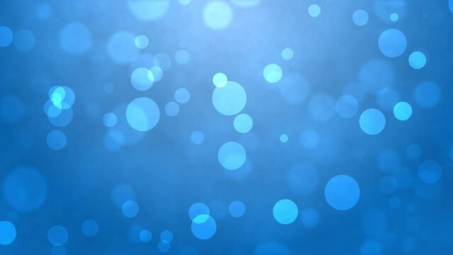 Sparkling bubbles float on a 4K blue background.