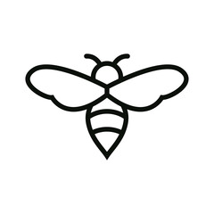bee logo icon design template vector
