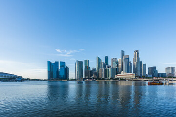 Obraz na płótnie Canvas city skyline in singapore