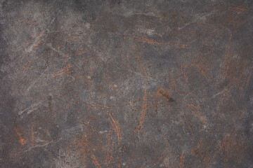 The texture of the paint copper and bronze background is covered with a patina.