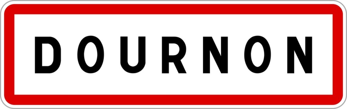 Panneau entrée ville agglomération Dournon / Town entrance sign Dournon