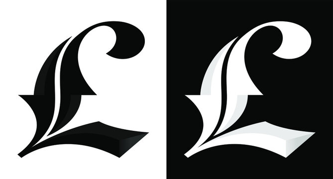 letter L monogram initial branding logo vector branding