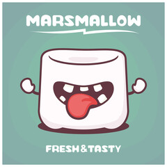 marshmallows cartoon. food vector illustration