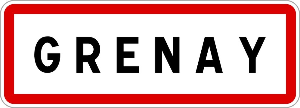 Panneau entrée ville agglomération Grenay / Town entrance sign Grenay