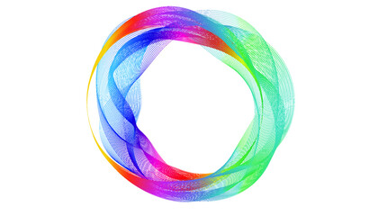 Abstract Lines in Circle Form, Design element, Geometric shape, Striped border frame for image, Technology round Logo 