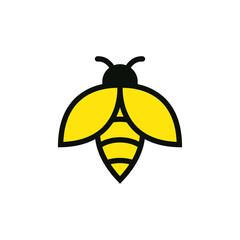 bee logo icon design template vector