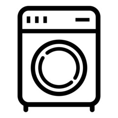 Washer Flat Icon Isolated On White Background