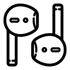 Headphones Flat Icon Isolated On White Background