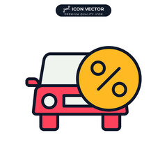 car loan icon symbol template for graphic and web design collection logo vector illustration