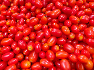 Tomatoes red background