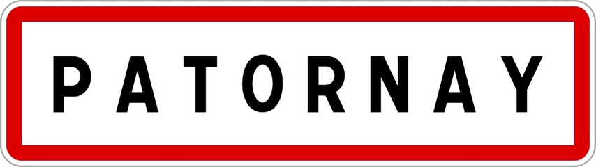 Panneau entrée ville agglomération Patornay / Town entrance sign Patornay