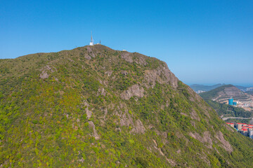 hiking trail and radio station at Kowloon Peak, Hong Kong 3 April 2022