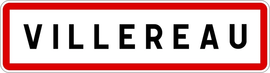Panneau entrée ville agglomération Villereau / Town entrance sign Villereau