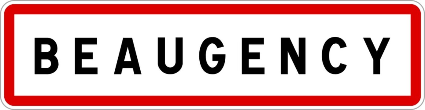 Panneau entrée ville agglomération Beaugency / Town entrance sign Beaugency